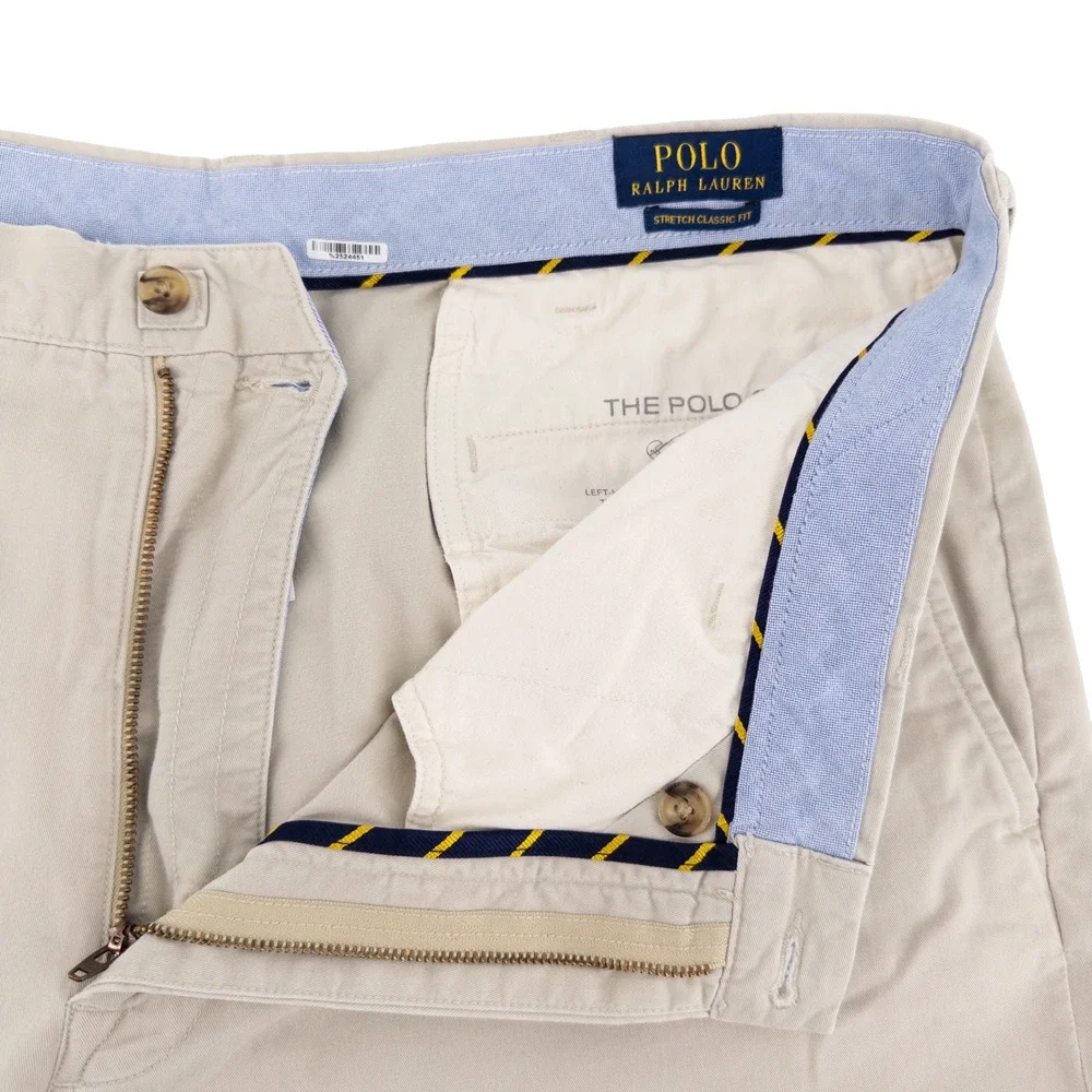 Polo Ralph Lauren Mens 38x32 Stretch Classic Fit Chino Pants Khaki Tan Preppy